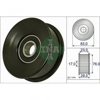 Polea tensora/guía correa trapezoidal INA 532 0730 10, Polea inversión/guía correa poli V INA 532 0730 10