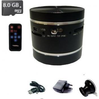 Cyber Express Electronics ADIN D3 - Altavoz con vibraciónr ecargable 5W tarjeta micro SD de 8 Gb, MP3, radio FM y mando a distancia para iPhone y otros dispositivos