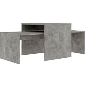 vidaXL Coffee Table Set Concrete Grey 100x48x40 cm Engineered Wood
