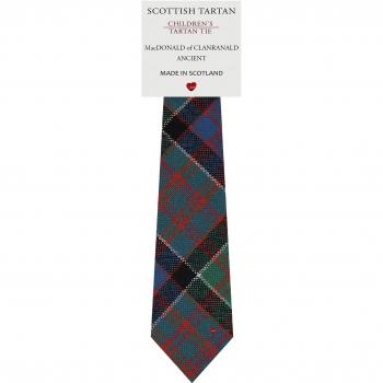 Boys All Wool Tie Woven Scotland - MacDonald of Clanranald Ancient Tartan
