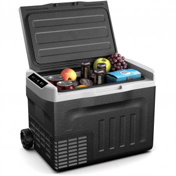 Nevera de compresor Klarstein PolarForce 30L | Panel LCD | Iluminación | Todoterreno | Protección de batería | 12V/230V