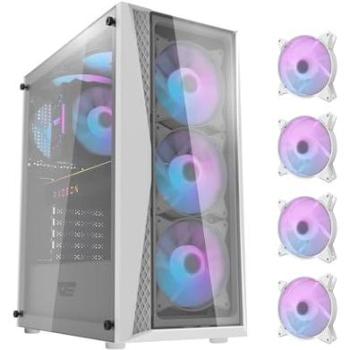 Caja PC Darkflash DK352 Plus con 4 ventiladores ARGB (ATX, E-ATX, ITX, Mini-ATX) Negra y Blanca