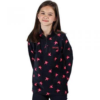 Regatta Lovely Jubblie-Forro Polar Estampado con Cremallera 3/4 Fleece, Unisex niños, Navy Bird, 7-8