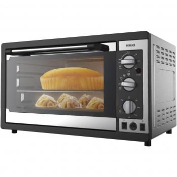 Sogo HOR-SS-10038 - Horno de convección, 38 l, 2000 W, color negro y plata
