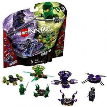 LEGO Ninjago Spinjitzu Lloyd vs. Garmadon - Peonzas de ninjas de juguete, color verde y morada