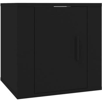 Mueble TV multimedia suspendido negro 40 x 34,5 x 40 cm