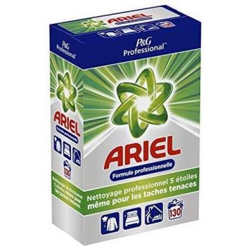 Ariel - Detergente profesional para polvo, P&G Professional, fórmula Ultra Concentrada, Uso regular, eliminación excepcional de manchas, esclat de la ropa, Blanqueador, 130 lavados
