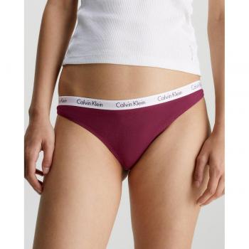 Calvin Klein - Pack de 5 tangas Cotton Logo negro, beige y gris (talla L)
