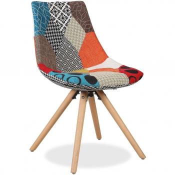lo+demoda Allis - Silla, madera, 38 x 33 x 64 cm, color multicolor