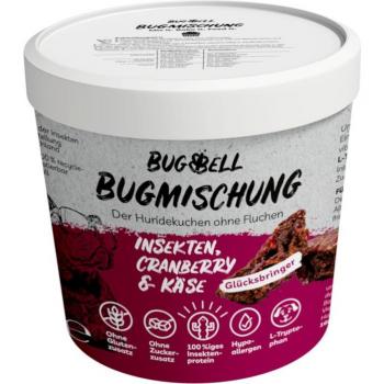 BugBell Insectos, Arándanos y Queso - Snacks para Perros - 100 g