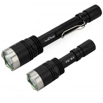 Fordex Group 1200LM del CREE XML-T6 10W LED con zoom Zoom 5 Modos Linterna antorcha lámpara de LED Linterna con 2 x 3000mAh 3.7v 18650 baterías recargables y cargador de batería