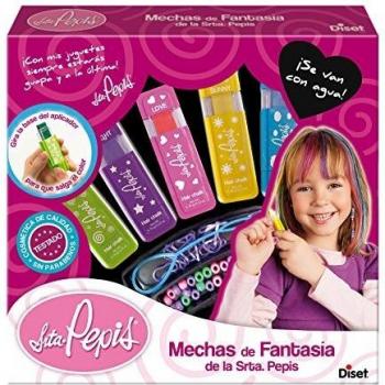 Diset - Mechas de fantasía de la Srta. Pepis - set de peinados a partir de 5 años