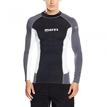 Mares Rash Guard Trilastic L-Sleeve - Traje de buceo para hombre, color negro, talla M