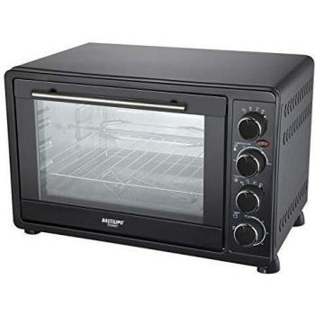 Bastilipo Nápoles Black convección 42 Litros-2000W-Horno eléctrico con 4 Posiciones-Temperatura de 100 a 230 Grados-Horno de Cocina con Temporizador de 60 Minutos, Negro