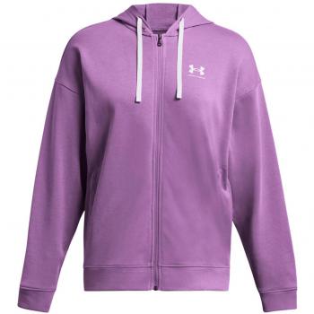 Under Armour Rival Terry Full-Zip Hooded Jacket for Men - Provence Purple