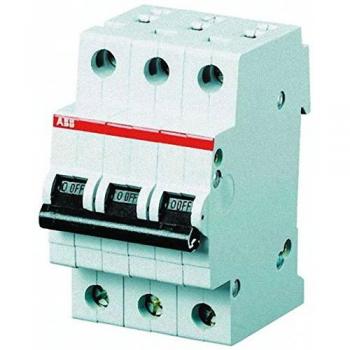 ABB S203-C50 Miniature Circuit Breaker, 3-pole, Characteristic C, 50 A