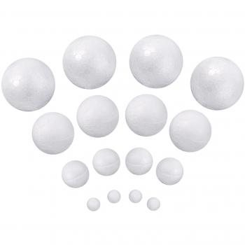 Bolas de Espuma Bolas Blancas de Manualidad de Decoración para Navidad y Proyectos Domésticos de Escuela, 4 Tamaños, 56 Piezas