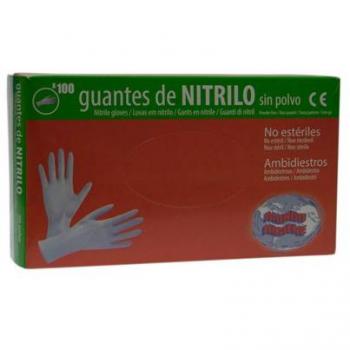 Caja 100 guantes nitrilo desechable talla M. 500691
