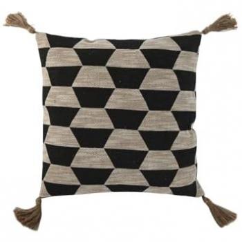 Cojín de Algodón y Lino Hecho a Mano - 45 x 45 cm - 612 g - Diseño Artesanal y Elegante - Ideal para Decoración de Interiores - Perfecto para Sofás y Camas -