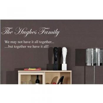 Large Personalised Family Name Art Wall Quotes / Wall Stickers / Wall Decals-Black