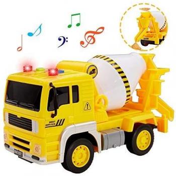Buyger Juguete de Vehiculos Construccion Coches Camión Coche de Juguete con Luces y Sonido para 3 Años Niños