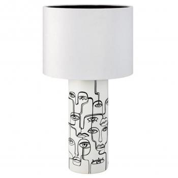 Lámpara de sobremesa Family Cerámica blanca 1 bombilla 61,5cm