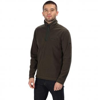 Regatta Elgrid - Forro polar con media cremallera para hombre, Hombre, Forro polar, RMA380 90550, verde oscuro, S