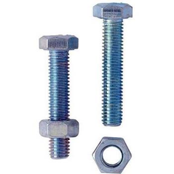 Gfd - Tornillo hexagonal m10x25 din931/34 rosca 6,8 zinc/ado blanco
