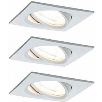 Foco empotrado LED Nova Coin 3x6,5W 2700K blanco mate dimmable