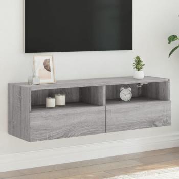 Mueble de pared TV madera ingeniería 100x30x30 cm Sonoma gris vidaXL