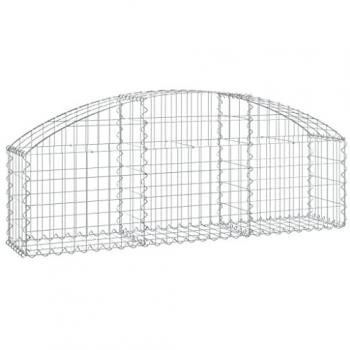Cesta de gaviones forma arco hierro galvanizado 150x30x40/60 cm