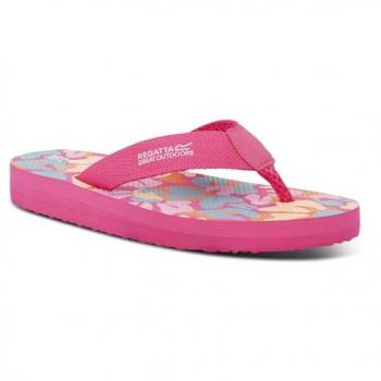 Regatta Women's Lightweight Floral Catarina Flip Flops with Cushioning - Size UK 3, Perfect for Summer Outdoors