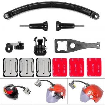 Fantaseal® 9-en-1 Acción Cámara Montaje de casco Kit de montaje adhesivo Casco Selfie Pole para GoPro Casco de montaje con brazo de extensión para SONY FDR X-3000V X1000VR HDR AS 300 AS-10 AS- 100 AS-200 AZ-1 GoPro Hero 5/4/3 + / 3 / Sesión / SJCAM S