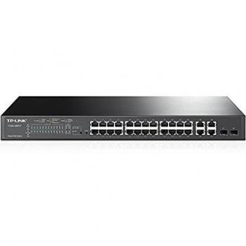 TP-Link TL-SL2428P Switch 24 Puertos 10/100Mbps PoE+ 4 Puertos Gigabit SFP Gestionado L2 Fast Ethernet (10/100) Energía sobre Ethernet (PoE)