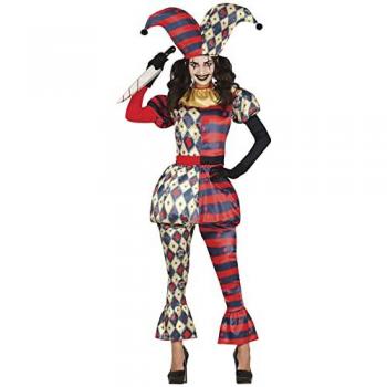Disfraz de Arlequina Diamante para Mujer - Payaso Arlequín Halloween Talla M 38-40