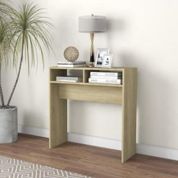 Mesa consola de madera contrachapada de roble 78x30x80 cm