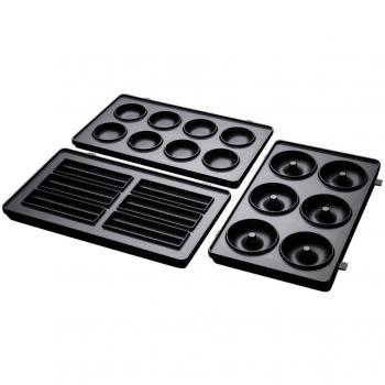 Russell Hobbs Placas para Sandwichera Fiesta 3 en 1 - Juego De 3 Placas Extraíbles para Cake Pops, Mini Donuts y Churros, Extraíbles e Intercambiables, Antiadherentes, Aptas Lavavajillas - 25490-56