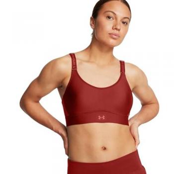 Sujetador deportivo Under Armour Infinity Mid 2.0 rojo marrón - L-AC, soporte medio, para mujer, color naranja tierra/naranja tierra, talla Large A/C