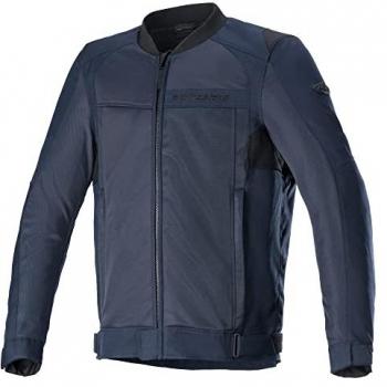 Alpinestars Chaqueta Estilo Bomber Luc V2 Air Poliéster 600D Ventilada para motocicleta - Negra, Azul, 2XL