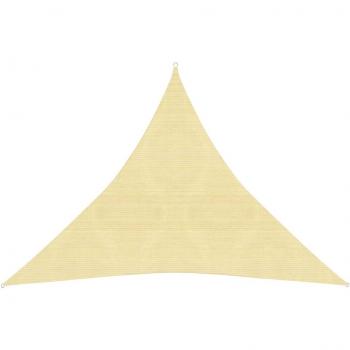 Vela sombrilla beige HDPE 160 g/m² 3x3x3 m