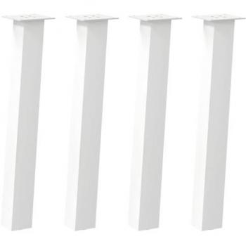 Patas para mesa de centro 4 piezas blancas 72 cm acero