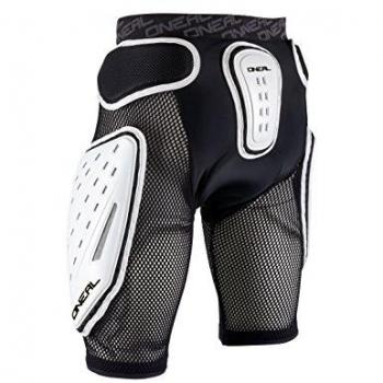 Oneal Pantalones Cortos Protectores Kamikaze Negro Blanco Hombre, Motocross Enduro, Espuma EVA de Alta Densidad, ventilación integrada, Cintura elástica, Adultos, Talla M