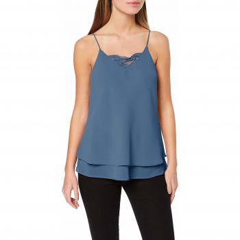 Pieces NOS Pckaysa Lace Slip Top Noos Camiseta sin Mangas Azul Coronet Blue, 36
