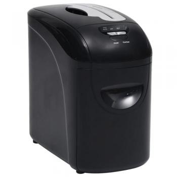 Trituradora de papel 10 hojas microcorte negra vidaXL