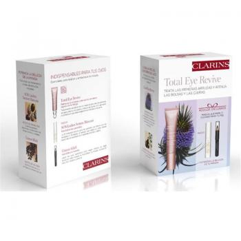 Clarins Total Eye Revive Gift Set with Eye Cream 15ml, Lash Serum 3ml and Miniature Eyeliner Pencil