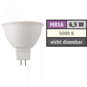 Reflector LED MR16 6,5W (40W) GU5.3 12V 430lm 36° Frío 4000K