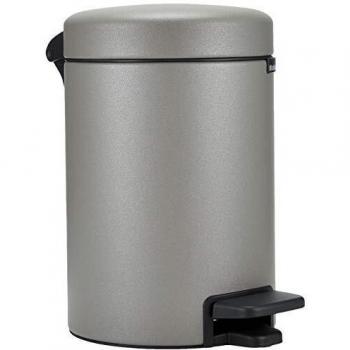 Brabantia NewIcon Papelera de Baño con Pedal, 3L, Shine Grey