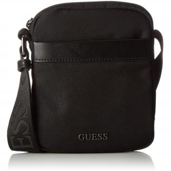 Guess - Hm6245nyl74, Bolsos de mano Hombre, Nero, 4x18x14.5 cm