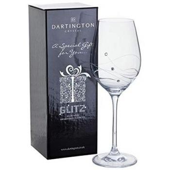Dartington Crystal ST2734/3 - Glitz Crystal Wine Glass - Gift Boxed , 225mm