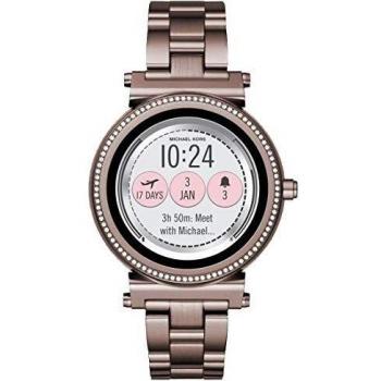 Michael Kors Womens Digital Connected Wrist Watch with Stainless Steel Strap Sofie